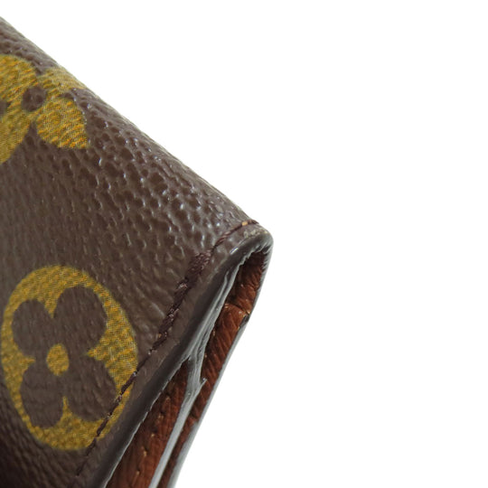 LOUIS VUITTON Coin case M61927 Monogram canvas Brown Ludlow Women Used Authentic
