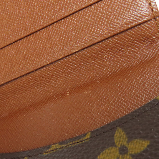 LOUIS VUITTON Coin case M61927 Monogram canvas Brown Ludlow Women Used Authentic