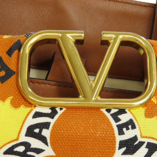 RaimondoValentino Handbag canvas multicolor V logo mini bandana print 2WAY Women Used Authentic