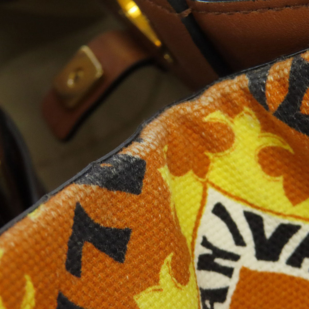 RaimondoValentino Handbag canvas multicolor V logo mini bandana print 2WAY Women Used Authentic