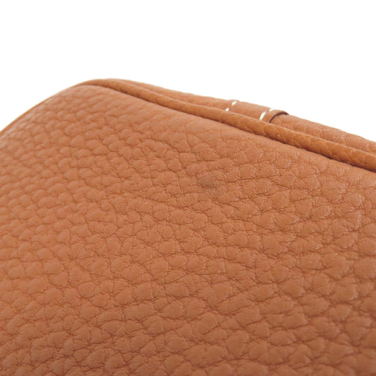 HERMES Tote Bag Negonda Brown Garden Party TPM Gold SilverMetal