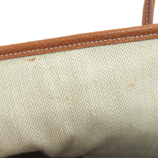 HERMES Tote Bag Negonda Brown Garden Party TPM Gold SilverMetal