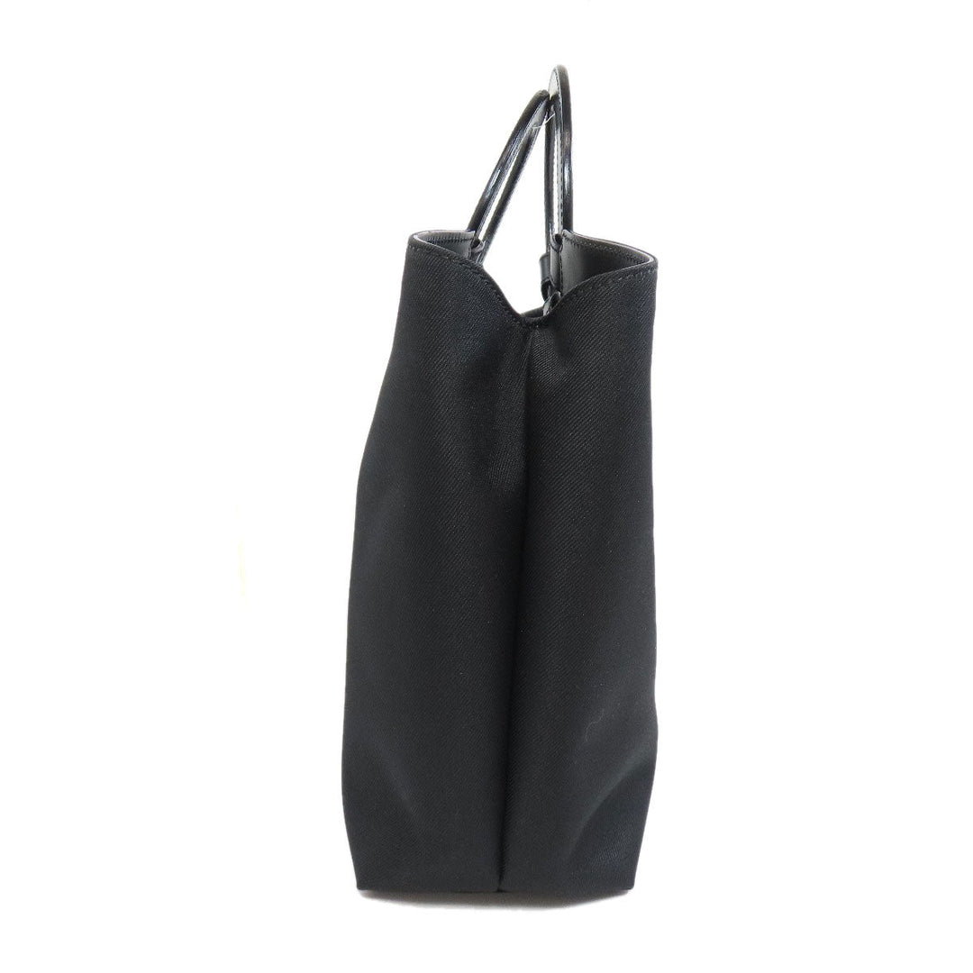 HUNTING WORLD Tote Bag canvas black logo Women Used Authentic