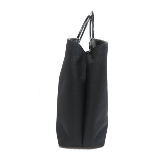 HUNTING WORLD Tote Bag canvas black logo Women Used Authentic