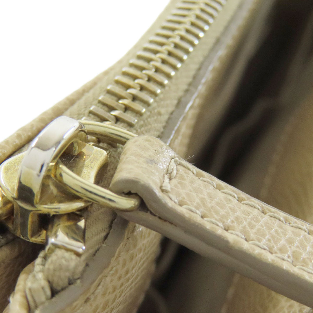 Furla Tote Bag leather beige Double fastener Women Used Authentic