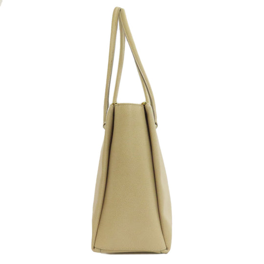 Furla Tote Bag leather beige Double fastener Women Used Authentic