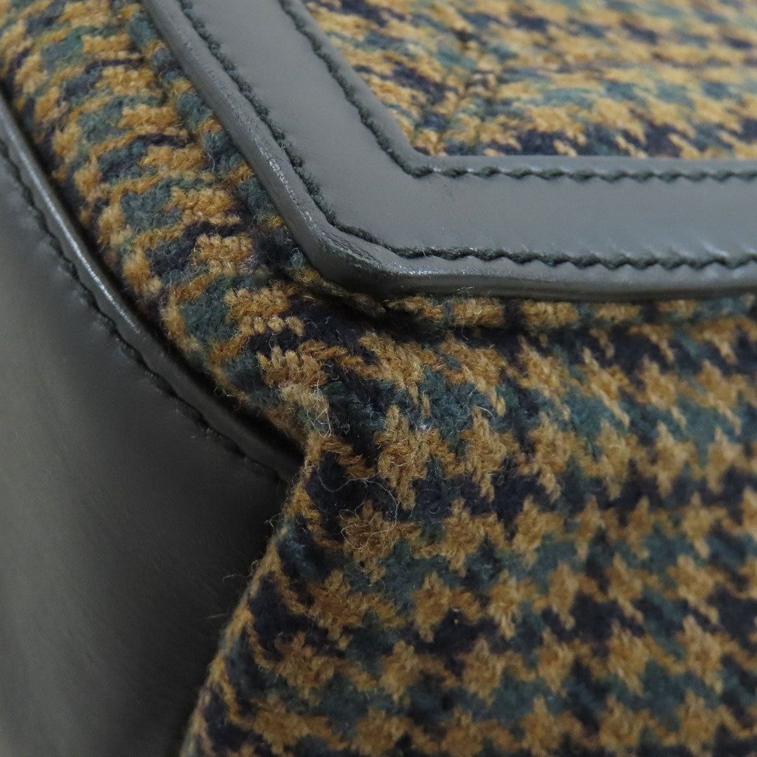 BALENCIAGA Handbag 339933 wool Brown Navy kabas Women Used Authentic