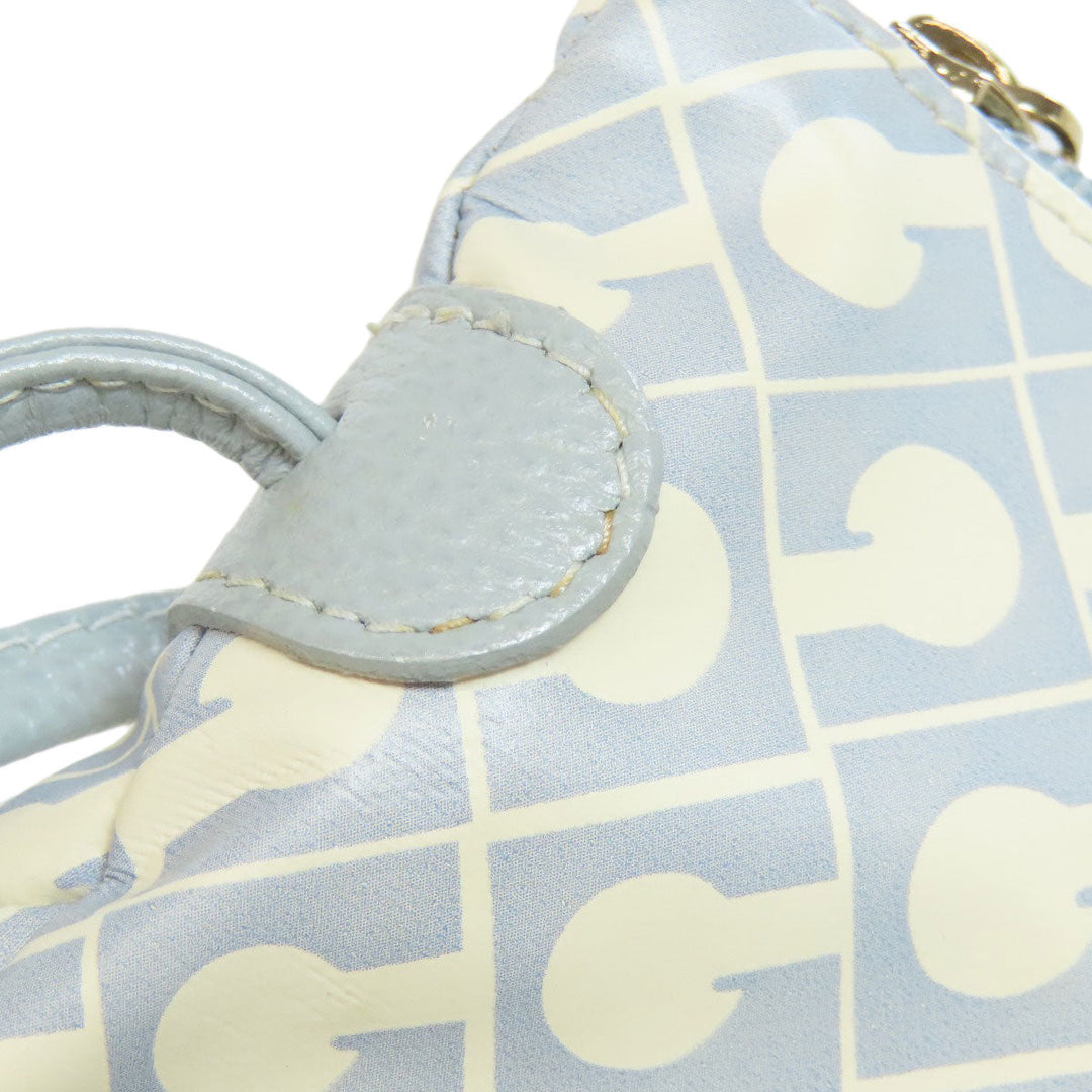 GHERARDINI Shoulder Bag Polyester, polyurethane coating white Logo motif softy Women Used Authentic