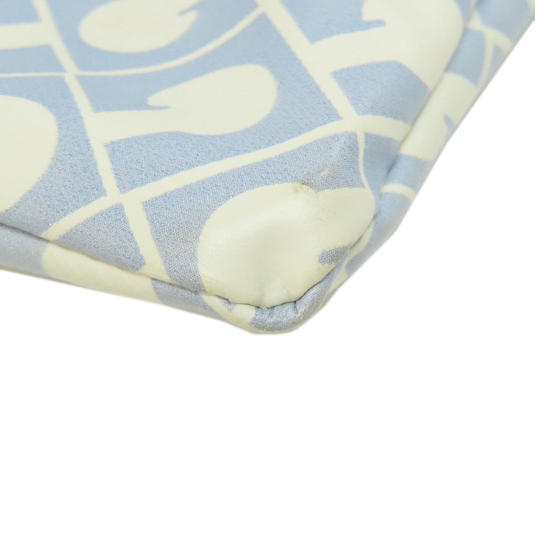 GHERARDINI Shoulder Bag Polyester, polyurethane coating white Logo motif softy Women Used Authentic