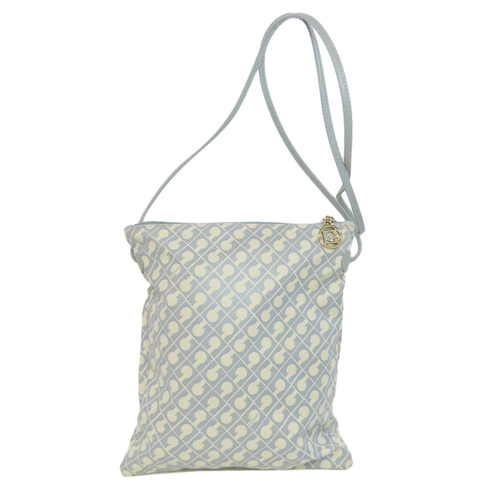 GHERARDINI Shoulder Bag Polyester, polyurethane coating white Logo motif softy Women Used Authentic