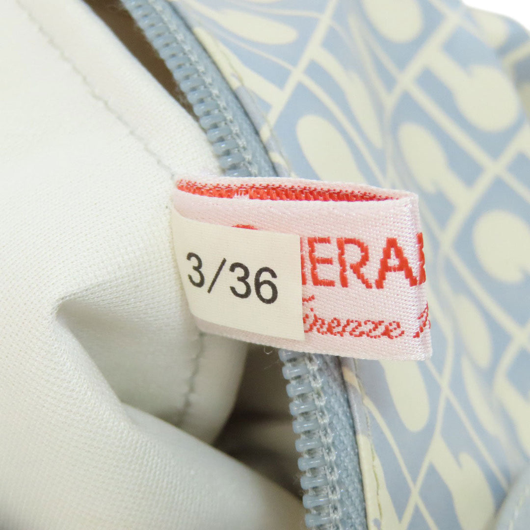 GHERARDINI Shoulder Bag Polyester, polyurethane coating white Logo motif softy Women Used Authentic