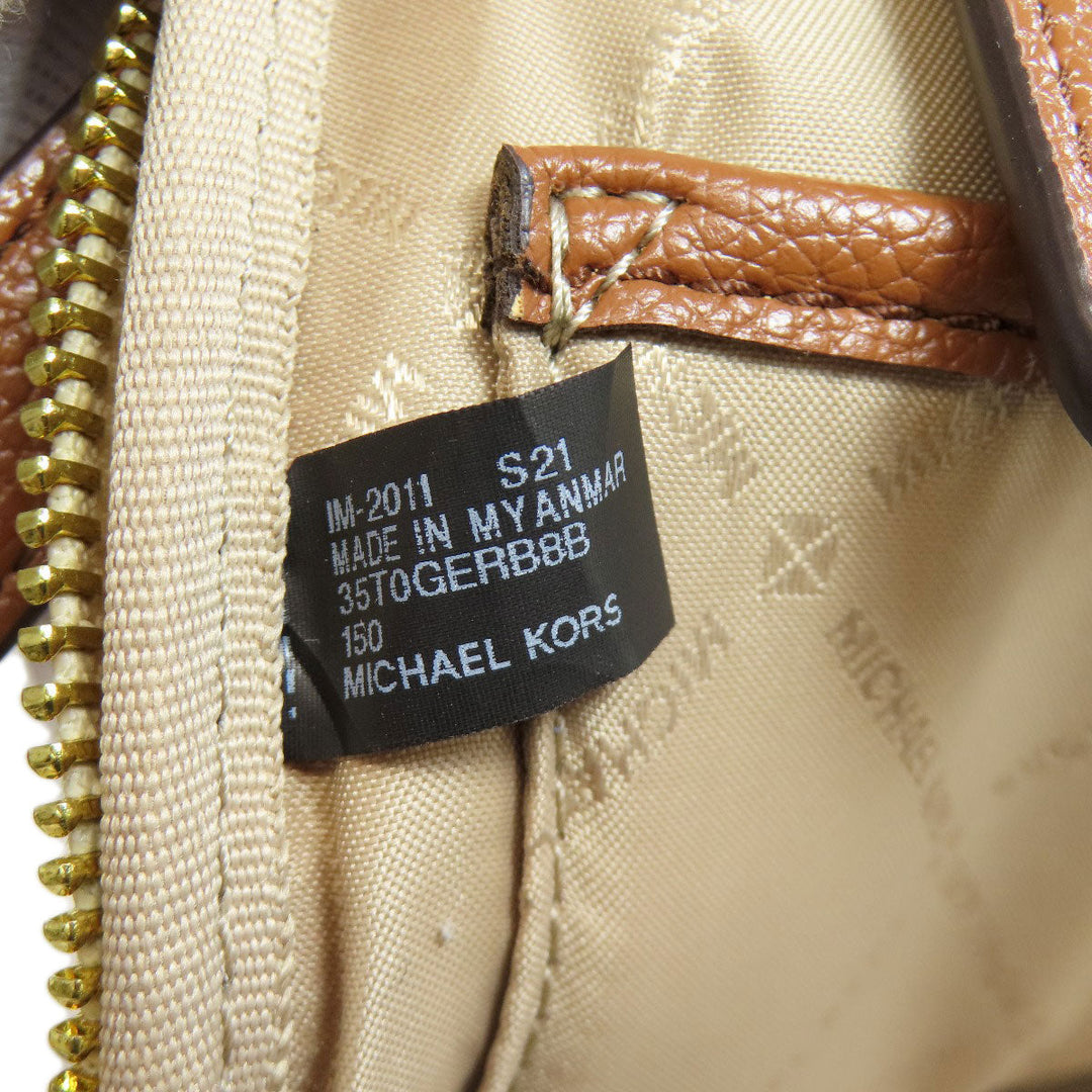 MICHAEL KORS Backpack PVC white MK signature Women Used Authentic