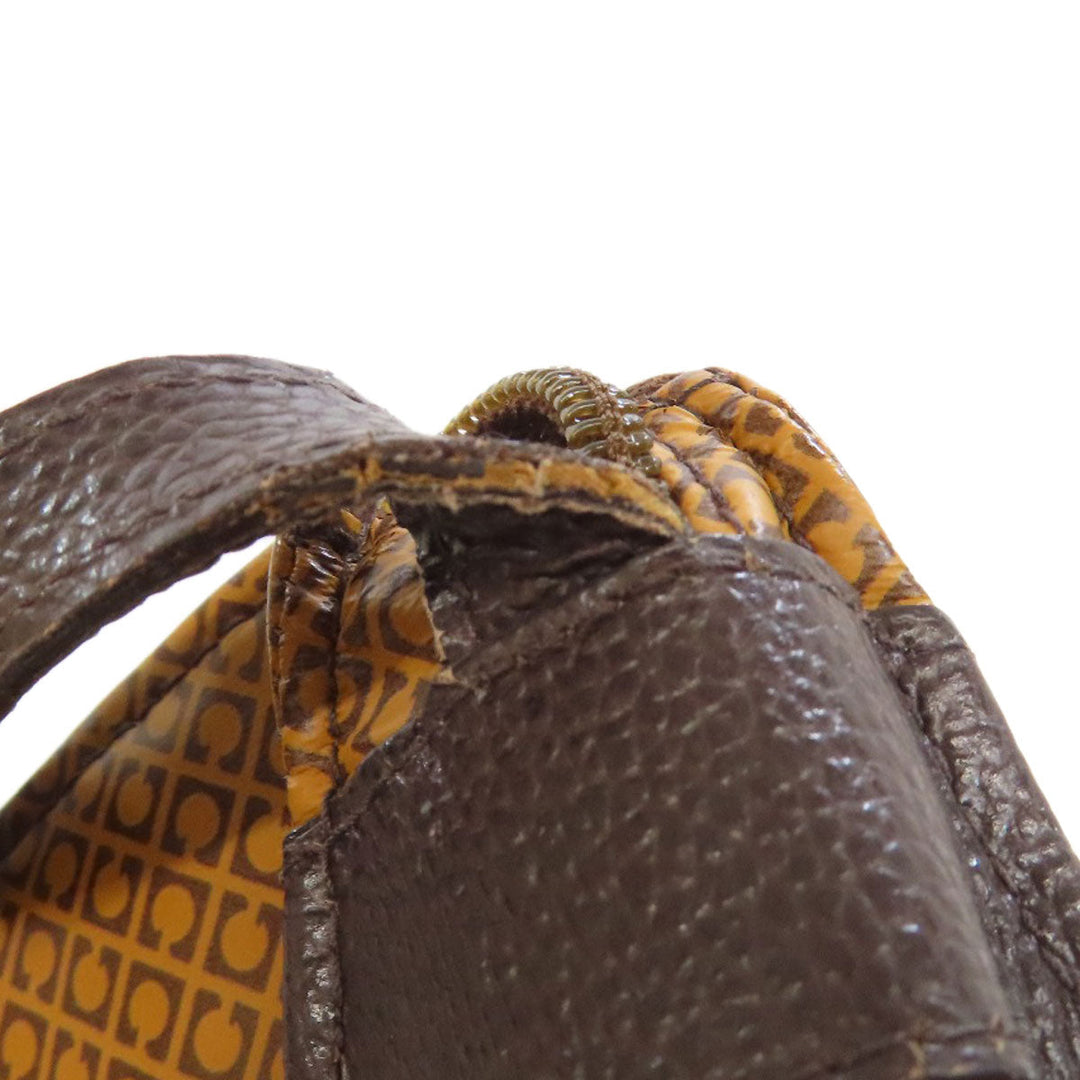 GHERARDINI Shoulder Bag Polyester, polyurethane coating Brown Logo motif softy Women Used Authentic
