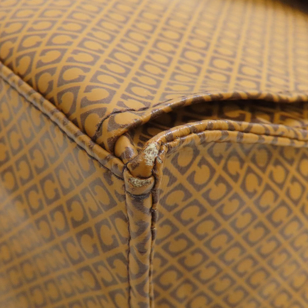 GHERARDINI Shoulder Bag Polyester, polyurethane coating Brown Logo motif softy Women Used Authentic
