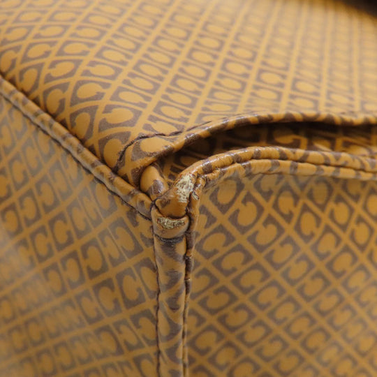GHERARDINI Shoulder Bag Polyester, polyurethane coating Brown Logo motif softy Women Used Authentic