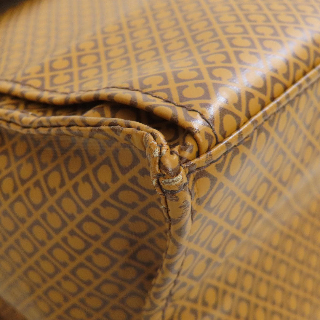 GHERARDINI Shoulder Bag Polyester, polyurethane coating Brown Logo motif softy Women Used Authentic