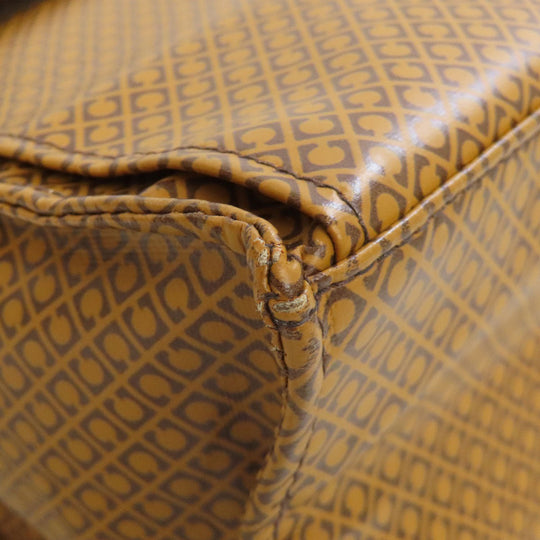 GHERARDINI Shoulder Bag Polyester, polyurethane coating Brown Logo motif softy Women Used Authentic