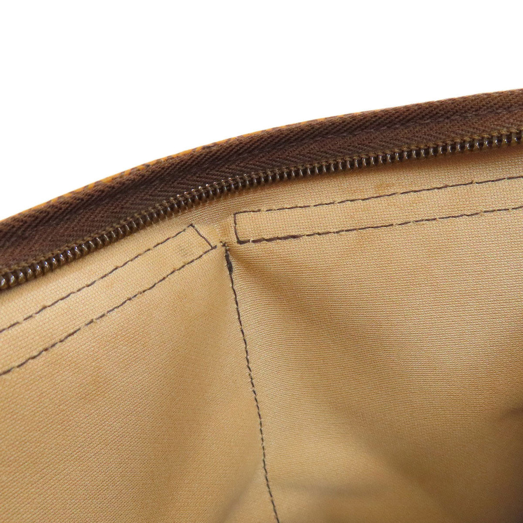 GHERARDINI Shoulder Bag Polyester, polyurethane coating Brown Logo motif softy Women Used Authentic