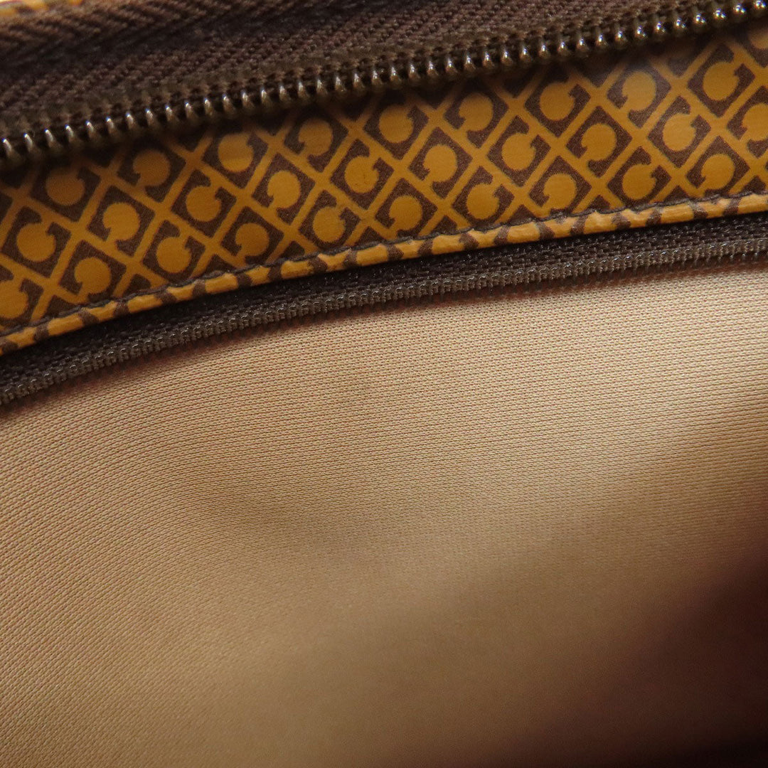 GHERARDINI Shoulder Bag Polyester, polyurethane coating Brown Logo motif softy Women Used Authentic