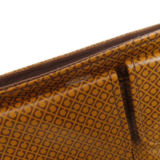 GHERARDINI Shoulder Bag Polyester, polyurethane coating Brown Logo motif softy Women Used Authentic