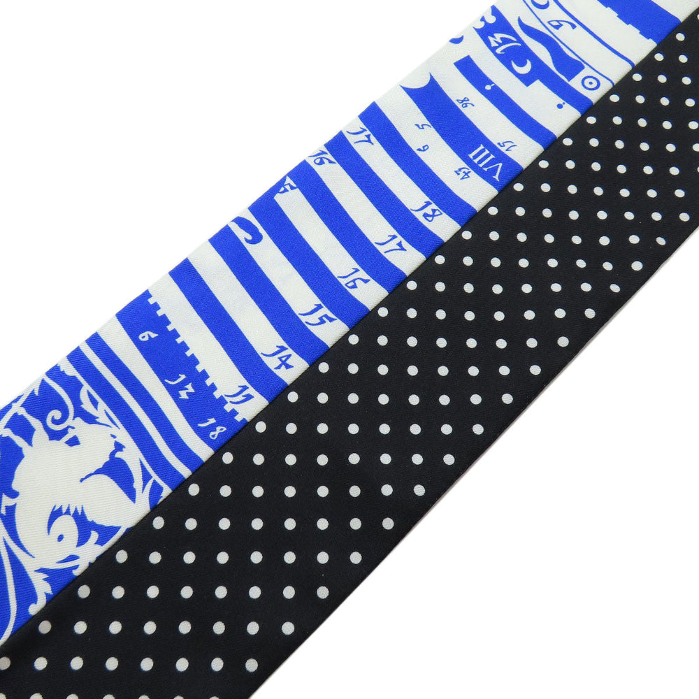 HERMES scarf silk black Twilly
