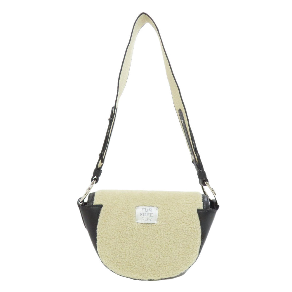 Stella McCartney Shoulder Bag Polyurethane beige logo Women Used Authentic