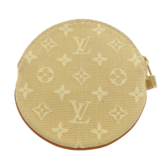 LOUIS VUITTON Coin case M92452 Monogram mini run beige Portonet Ron Women Used Authentic