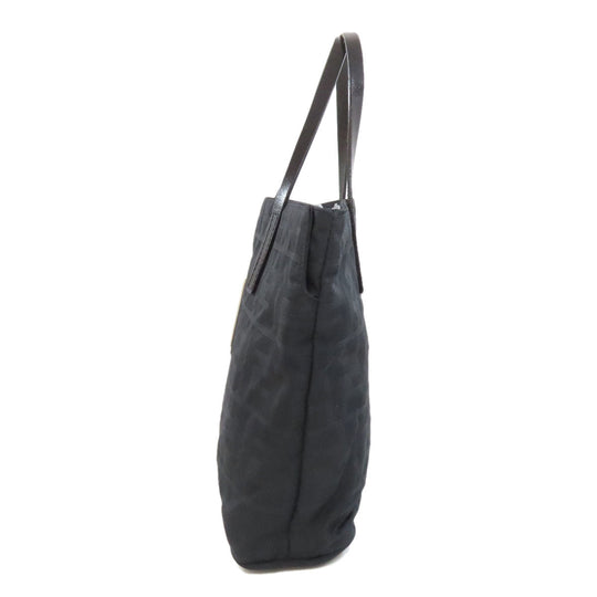 FENDI Handbag canvas black Zucca Pattern Women Used Authentic