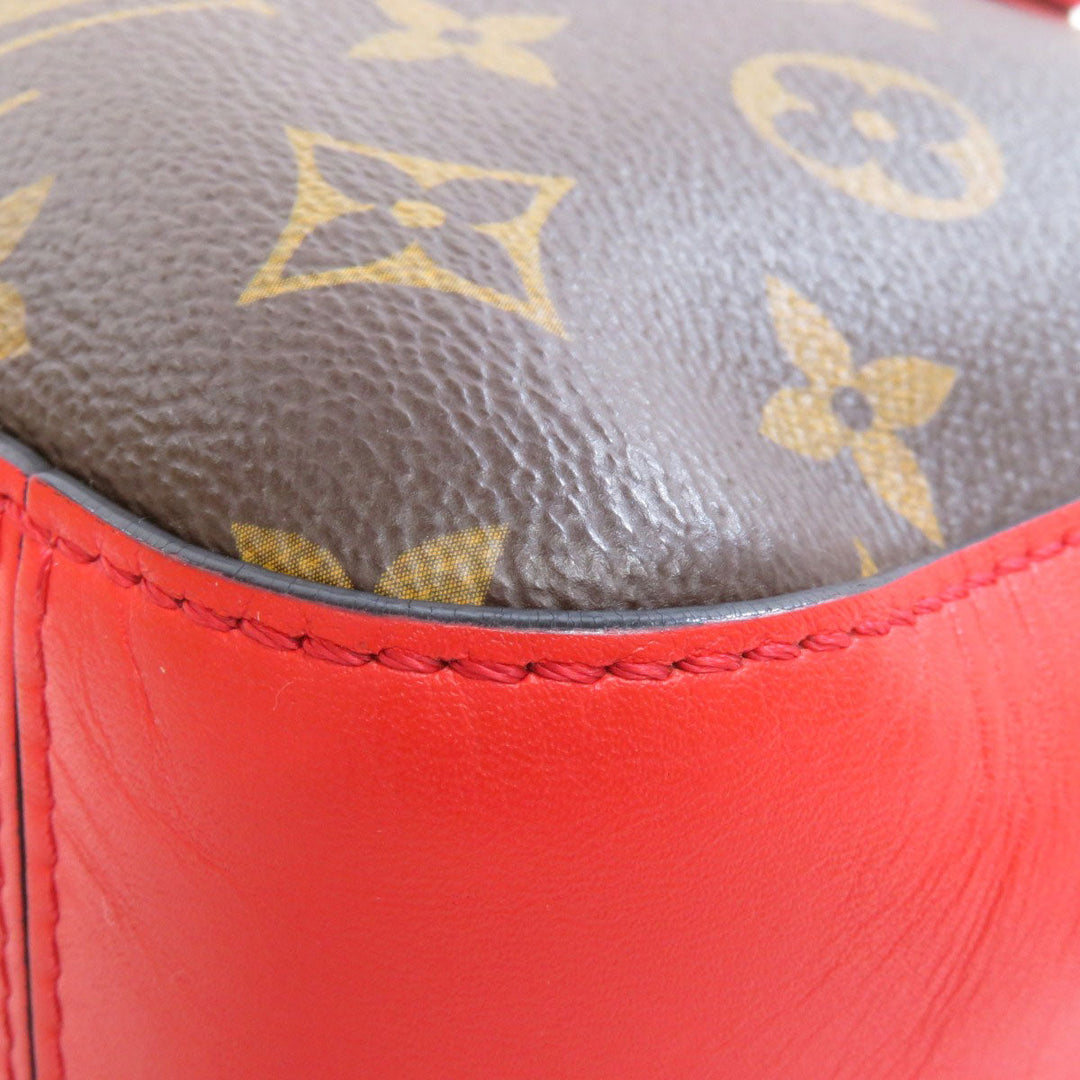 LOUIS VUITTON Shoulder Bag M43557 Monogram canvas Brown Saintonge Women Used Authentic