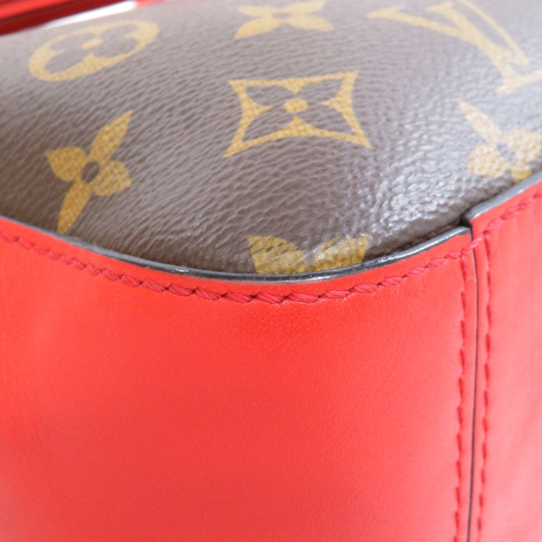 LOUIS VUITTON Shoulder Bag M43557 Monogram canvas Brown Saintonge Women Used Authentic
