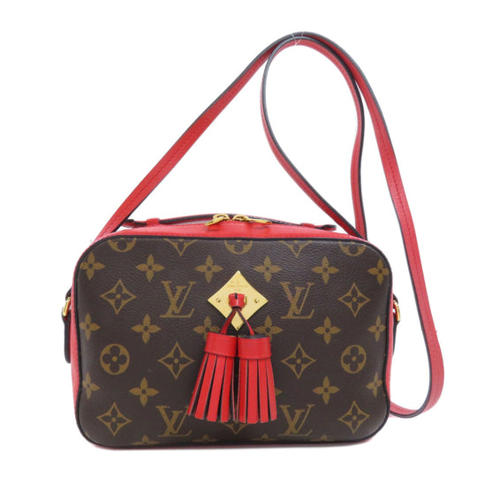 LOUIS VUITTON Shoulder Bag M43557 Monogram canvas Brown Saintonge Women Used Authentic