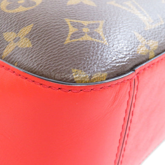 LOUIS VUITTON Shoulder Bag M43557 Monogram canvas Brown Saintonge Women Used Authentic