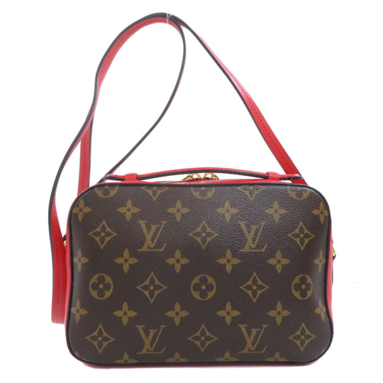LOUIS VUITTON Shoulder Bag M43557 Monogram canvas Brown Saintonge Women Used Authentic