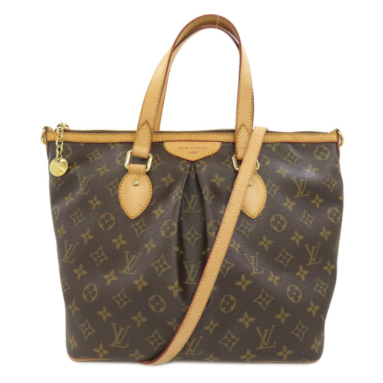 LOUIS VUITTON Tote Bag M40145 Monogram canvas Brown PalermoPM Women Used Authentic