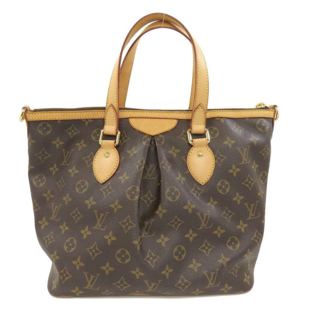LOUIS VUITTON Tote Bag M40145 Monogram canvas Brown PalermoPM Women Used Authentic