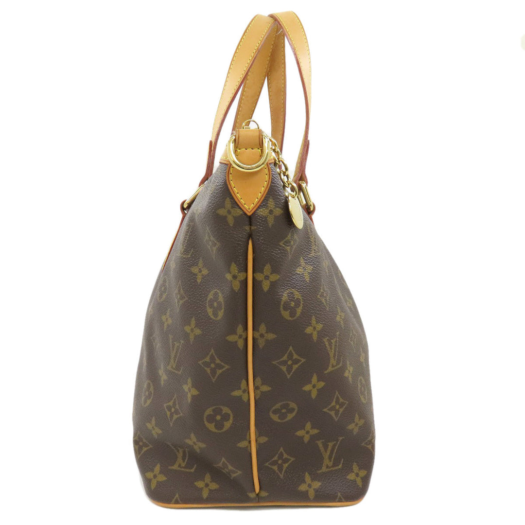 LOUIS VUITTON Tote Bag M40145 Monogram canvas Brown PalermoPM Women Used Authentic