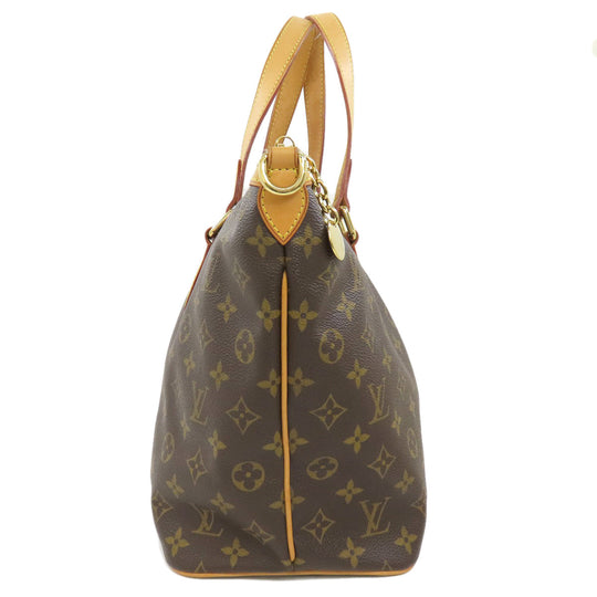 LOUIS VUITTON Tote Bag M40145 Monogram canvas Brown PalermoPM Women Used Authentic