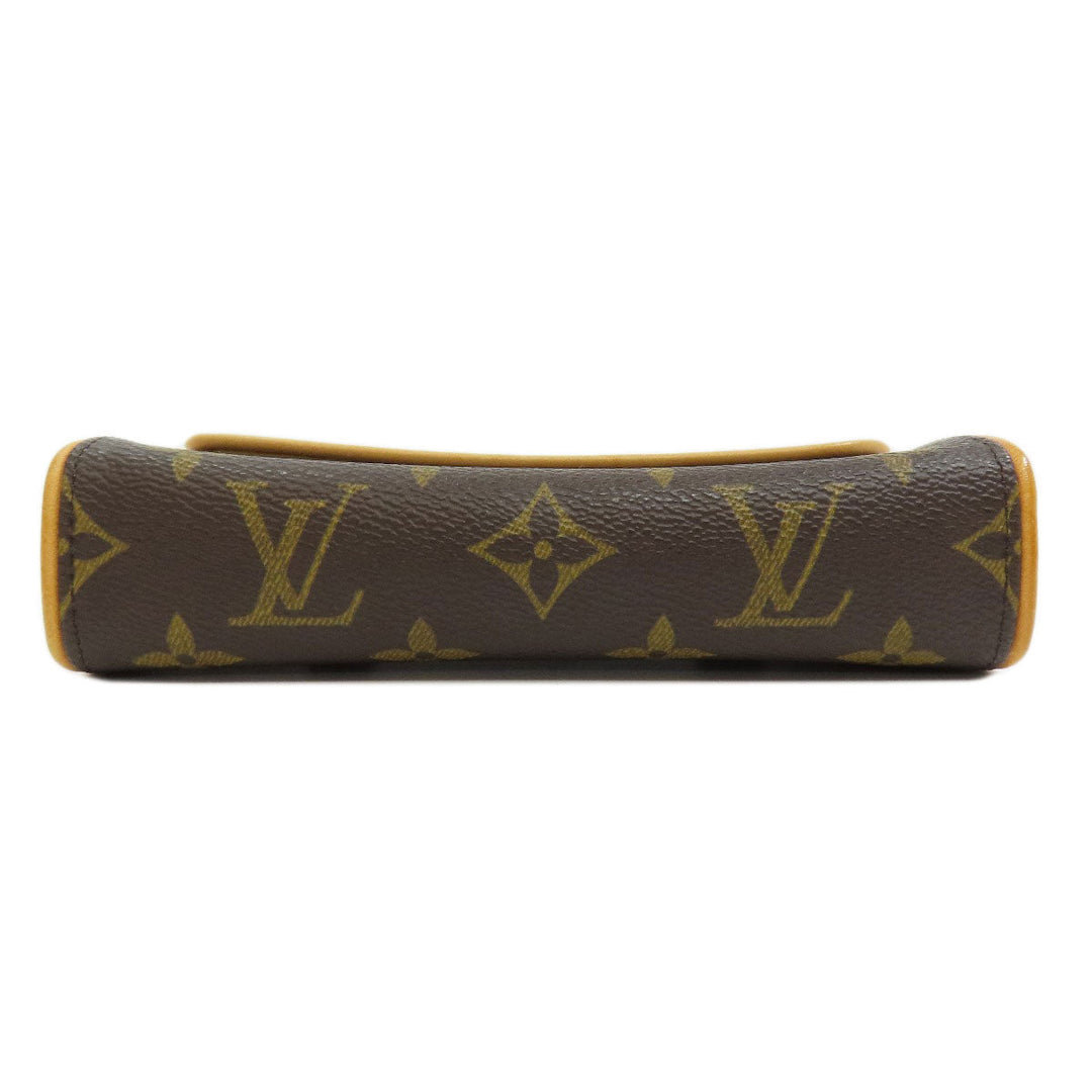 LOUIS VUITTON Hip bag M51855 Monogram canvas Brown Pochette Florentine Women Used Authentic