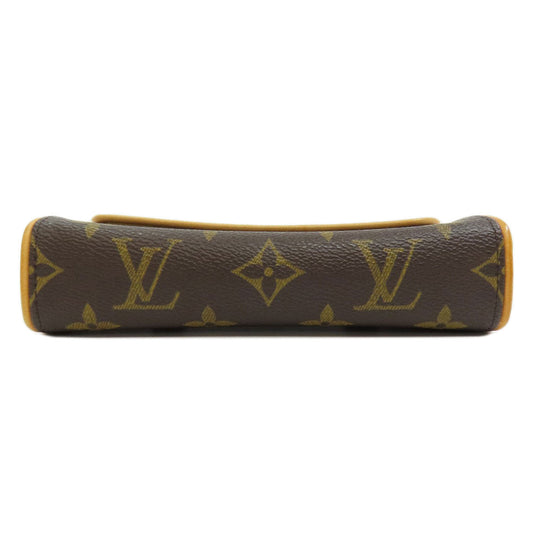 LOUIS VUITTON Hip bag M51855 Monogram canvas Brown Pochette Florentine Women Used Authentic