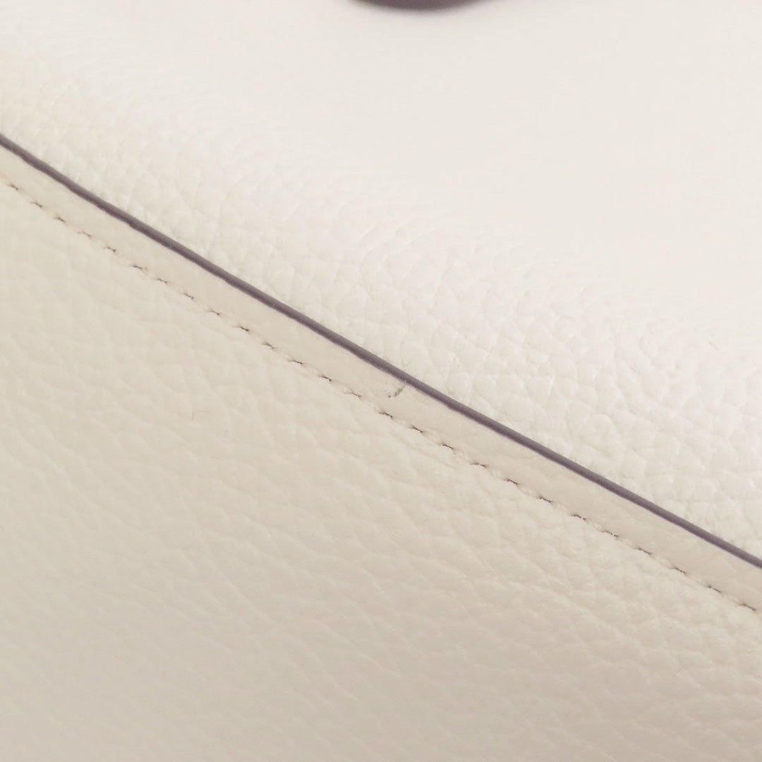 COACH Tote Bag 25137 leather white Charlie Carryall 2WAY Women Used Authentic