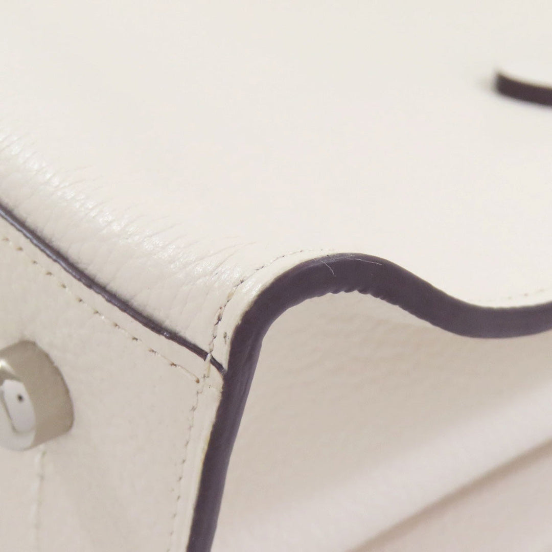 COACH Tote Bag 25137 leather white Charlie Carryall 2WAY Women Used Authentic