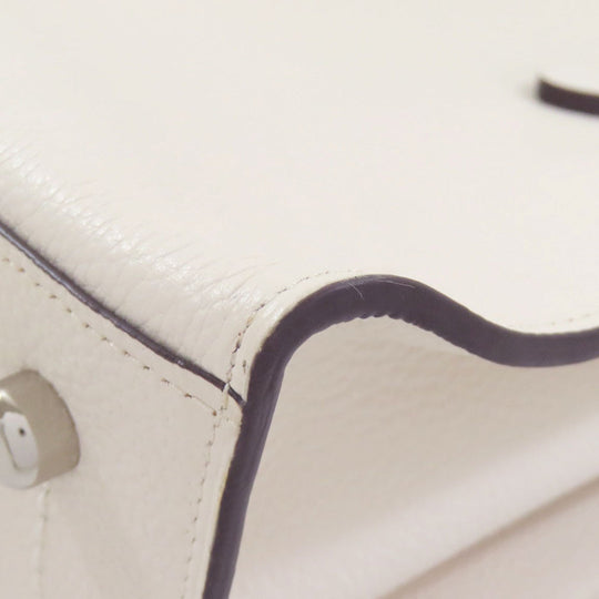 COACH Tote Bag 25137 leather white Charlie Carryall 2WAY Women Used Authentic