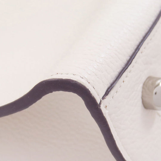 COACH Tote Bag 25137 leather white Charlie Carryall 2WAY Women Used Authentic