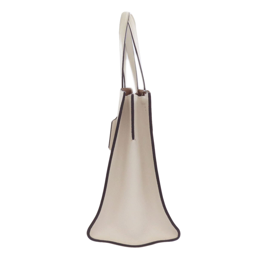 COACH Tote Bag 25137 leather white Charlie Carryall 2WAY Women Used Authentic