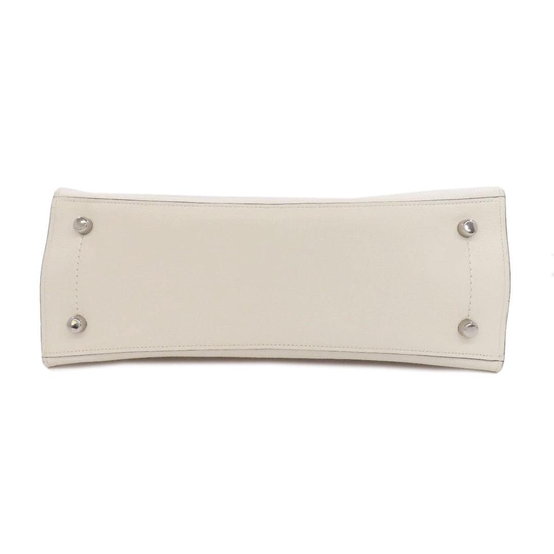 COACH Tote Bag 25137 leather white Charlie Carryall 2WAY Women Used Authentic