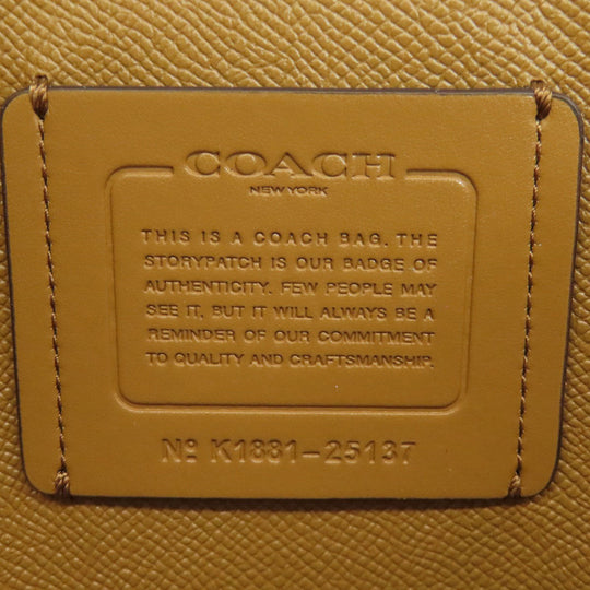 COACH Tote Bag 25137 leather white Charlie Carryall 2WAY Women Used Authentic