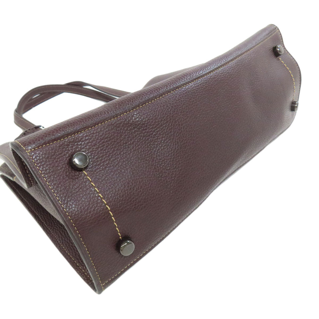 COACH Tote Bag 25137 leather Brown Charlie Carryall 2WAY Women Used Authentic