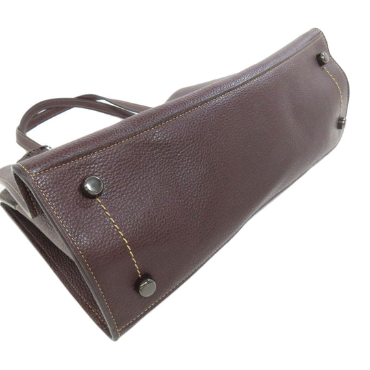 COACH Tote Bag 25137 leather Brown Charlie Carryall 2WAY Women Used Authentic