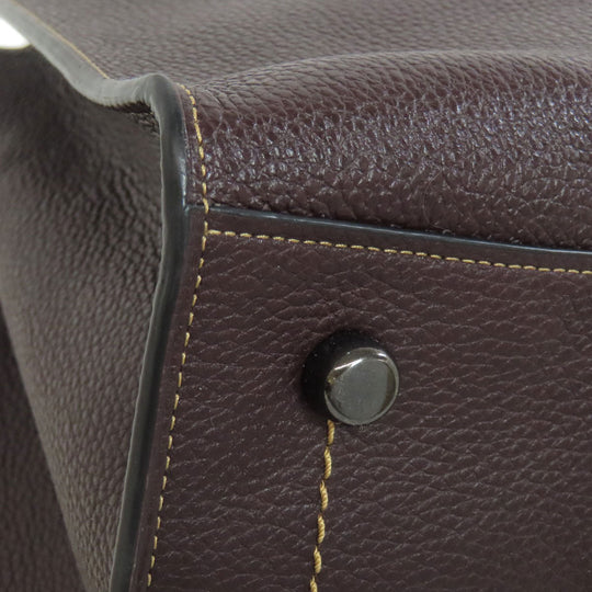 COACH Tote Bag 25137 leather Brown Charlie Carryall 2WAY Women Used Authentic