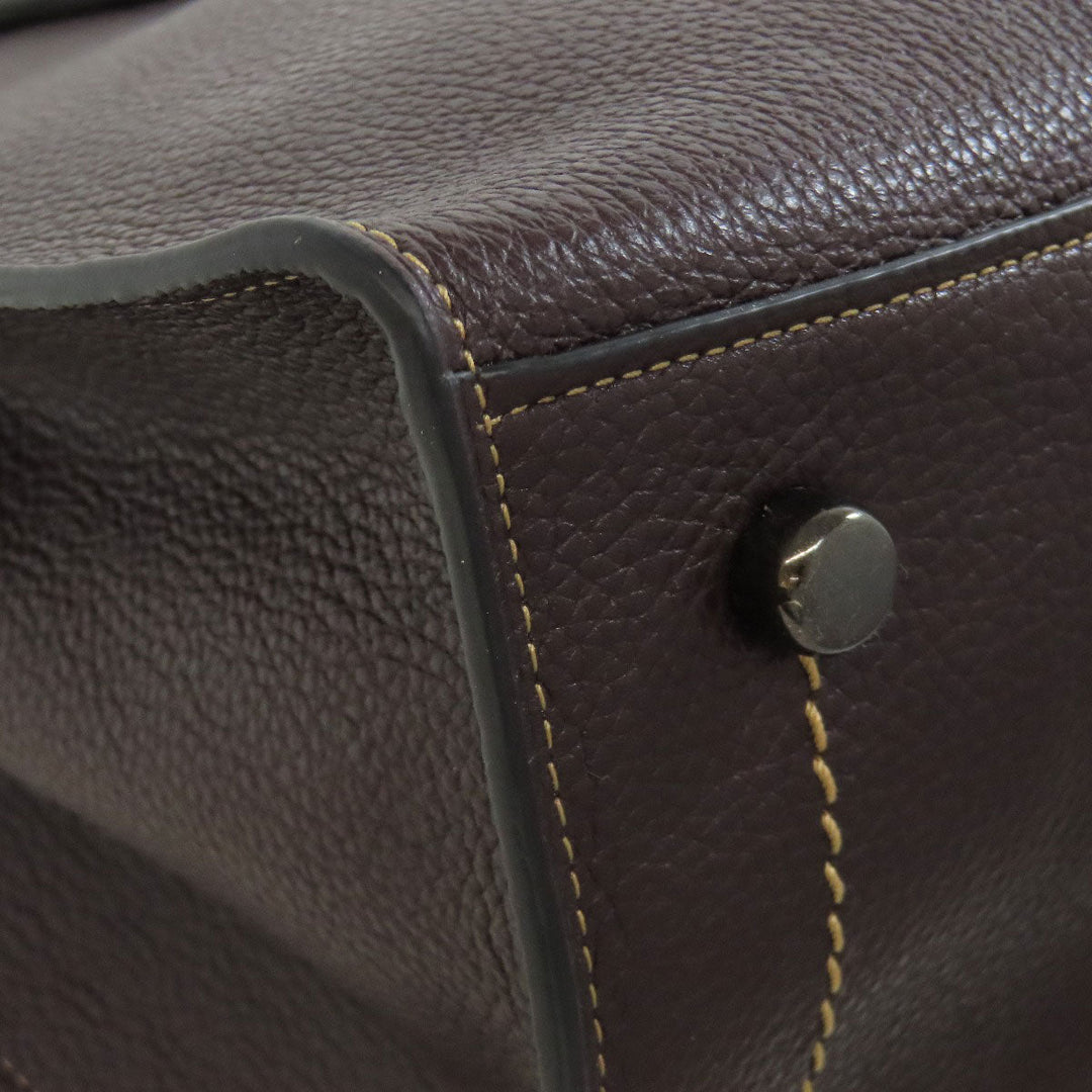 COACH Tote Bag 25137 leather Brown Charlie Carryall 2WAY Women Used Authentic